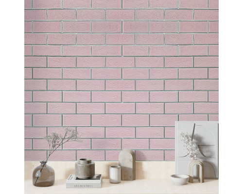 Панель стеновая 700х700х5мм Розовий кирпич с серебром SW-00001501