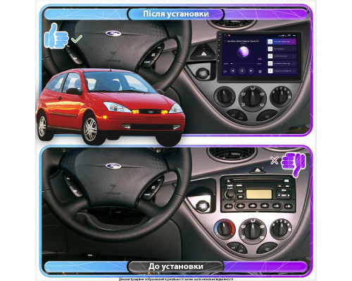 Штатная магнитола Lesko для Ford Focus I (North America) 1999-2004 экран 9" 2/32Gb Wi-Fi GPS Base