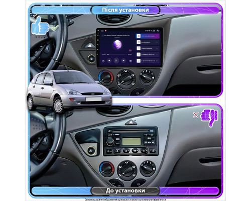 Штатная магнитола Lesko для Ford Focus I 1998-2001 экран 9" 4/64Gb 4G Wi-Fi GPS Top