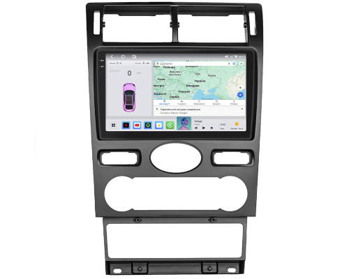 Штатная магнитола Lesko для Ford Mondeo III 2000-2003 экран 9" 4/64 QLED CarPlay 4G Wi-Fi GPS 360 Prime