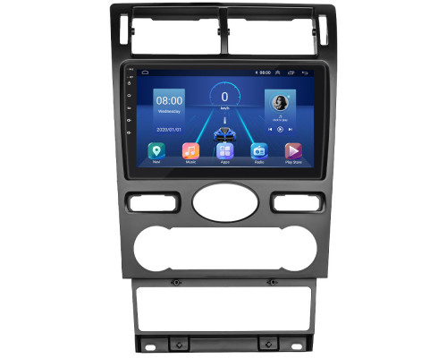 Штатная магнитола Lesko для Ford Mondeo III 2000-2003 экран 9" 4/64Gb 4G Wi-Fi GPS Top