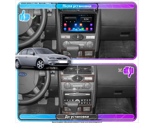 Штатная магнитола Lesko для Ford Mondeo III Рестайлинг 2003-2007 экран 9" 2/32Gb Wi-Fi GPS Base