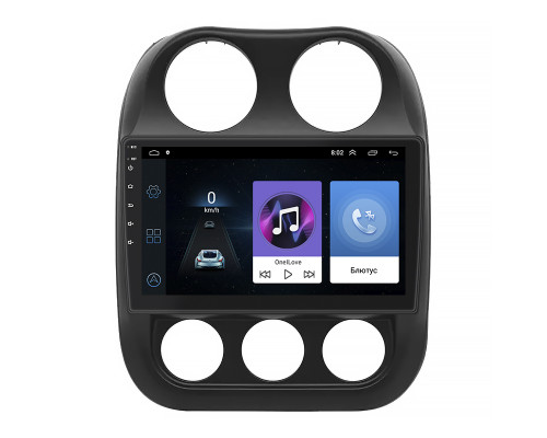 Штатная магнитола Lesko для Jeep Compass I Рестайлинг 2 2013-2016 экран 10" 1/16Gb Wi-Fi GPS Base
