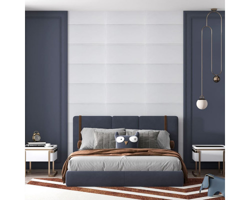 Панель стеновая 3D 700х700х3мм Квадрат белый SW-00001802