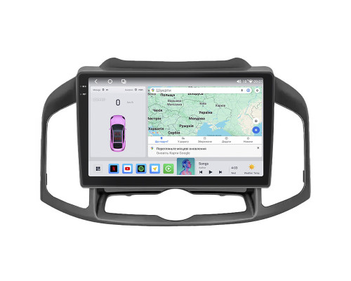 Штатная магнитола Lesko для Chevrolet Captiva I Рестайлинг 3 2015-2018 экран 10" 4/64 QLED CarPlay 4G Wi-Fi GPS 360 Prime