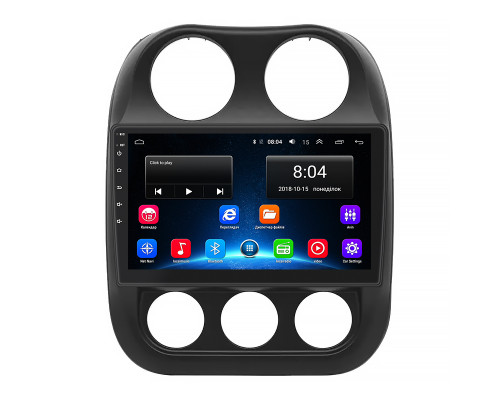 Штатная магнитола Lesko для Jeep Liberty (Patriot)  2006-2016 экран 10" 2/32Gb Wi-Fi GPS Base