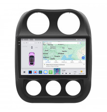 Штатная магнитола Lesko для Jeep Liberty (Patriot)  2006-2016 экран 10" 4/64 QLED CarPlay 4G Wi-Fi GPS 360 Prime