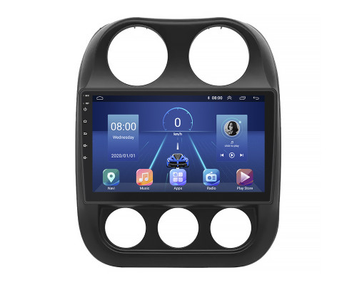 Штатная магнитола Lesko для Jeep Liberty (Patriot)  2006-2016 экран 10" 4/64Gb 4G Wi-Fi GPS Top