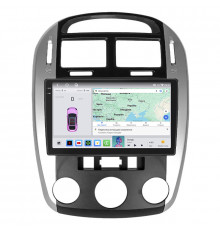 Штатная магнитола Lesko для Kia Cerato I Рестайлинг 2006-2009 экран 9" 4/64 QLED CarPlay 4G Wi-Fi GPS 360 Prime