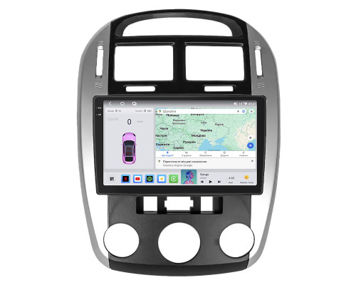 Штатная магнитола Lesko для Kia Cerato I Рестайлинг 2006-2009 экран 9" 4/64 QLED CarPlay 4G Wi-Fi GPS 360 Prime