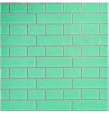 Панель стеновая 700х700х5мм Зелёный кирпич с серебром SW-00001803
