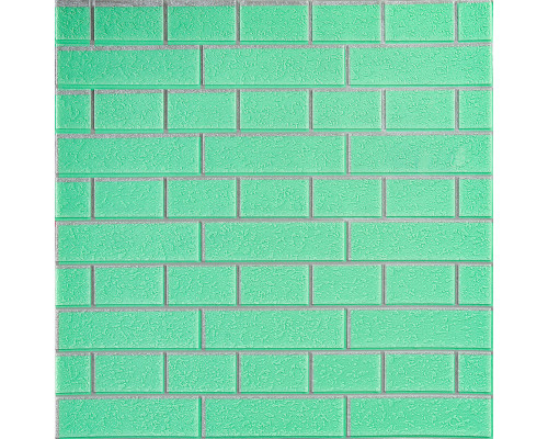 Панель стеновая 700х700х5мм Зелёный кирпич с серебром SW-00001803