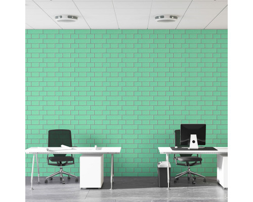 Панель стеновая 700х700х5мм Зелёный кирпич с серебром SW-00001803