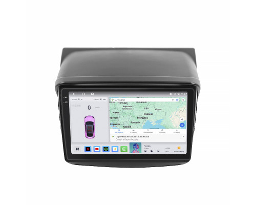 Штатная магнитола Lesko для Mitsubishi L200 IV Рестайлинг 2013-2015 экран 9" 4/64 QLED CarPlay 4G Wi-Fi GPS 360 Prime