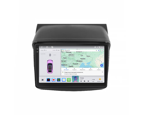 Штатная магнитола Lesko для Mitsubishi Pajero Sport II 2008-2013 экран 9" 4/64 QLED CarPlay 4G Wi-Fi GPS 360 Prime