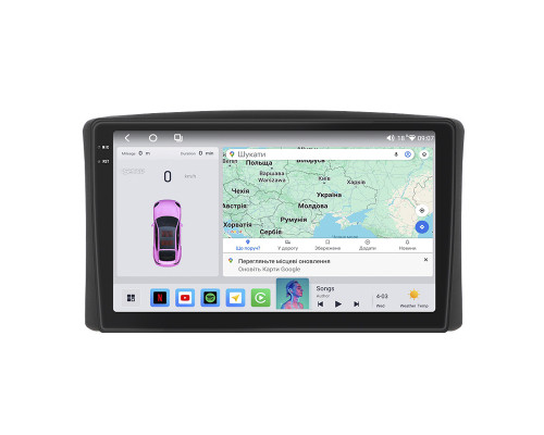 Штатная магнитола Lesko для Toyota Land Cruiser 100 Series 1998-2002 экран 9" 4/64 QLED CarPlay 4G Wi-Fi GPS 360 Prime