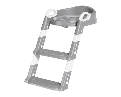 Детское сиденье на унитаз со ступенькой и ручками Bestbaby BC-108 Gray