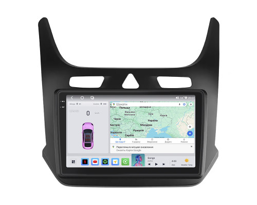 Штатная магнитола Lesko для Chevrolet Cobalt II Рестайлинг 2020-н.в. экран 9" 4/64 QLED CarPlay 4G Wi-Fi GPS 360 Prime