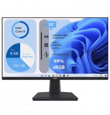 Моноблок Неттоп HP ProDesk 600 G3 s1151 (Core i3-6100T/ DDR4 8GB/ SSD256GB SATA/ Wi-Fi); Монітор 25" MSI PRO MP252 Black