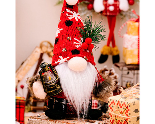 Новогодняя игрушка Рождественский Гном A6-10 24*7 Red