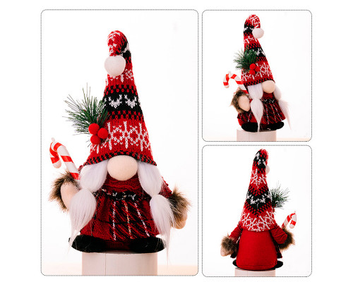 Новогодняя игрушка Рождественский Гном A6-9 24*7 Red