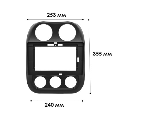 Переходная рамка Jeep Compass 2011-2016 / Patriot 2007-2016 (JE 018T) 10.1" Black
