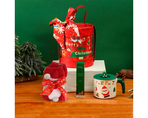 Рождественский подарочный набор 23 чашка крем для рук носки новогодние подарок на новый год