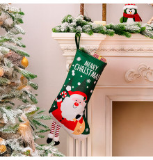 Новогодний декоративный носок для подарков F18 Дед Мороз