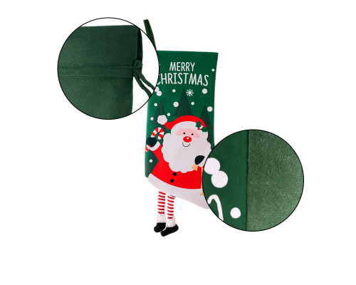 Новогодний декоративный носок для подарков F18 Дед Мороз