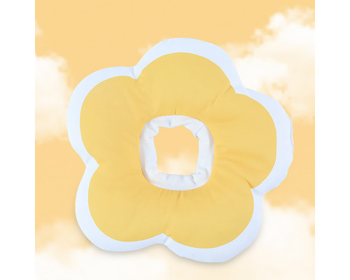 Мягкий воротник-подушка для кошек DT1018 послеоперационный защитный от вылизывания L Yellow