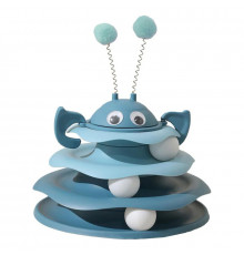 Игрушка Chaokupet 079906 Башня для котов интелектуальная 3-х уровневая   Синий