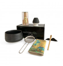 Набор Mavanto 5456 для приготовления чая матча 7 предметов Black + White