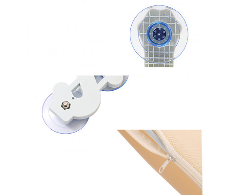 Оконная лежанка для кошек DT-890 на присосках Beige 30*60 см