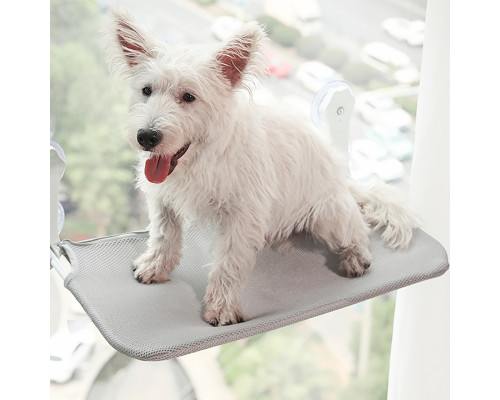 Оконная лежанка для кошек DT-890 на присосках Gray 30*60 см