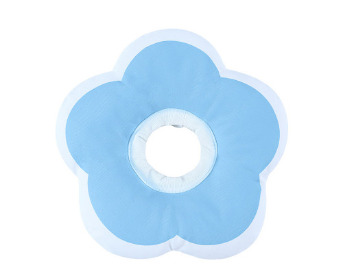 Мягкий воротник-подушка для кошек DT1018 послеоперационный защитный от вылизывания M Blue