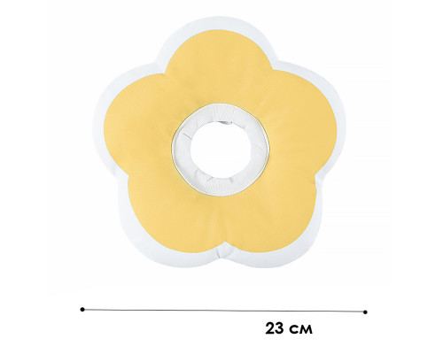 Мягкий воротник-подушка для кошек DT1018 послеоперационный защитный от вылизывания XS Yellow
