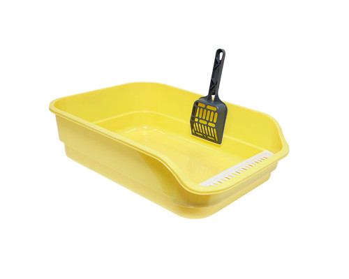 Туалет для кошек с лопаткой Taotaopets 222223 Yellow