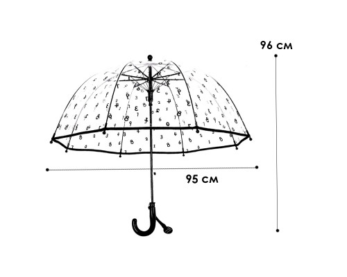Детский зонт RST RST046A Цифры Black