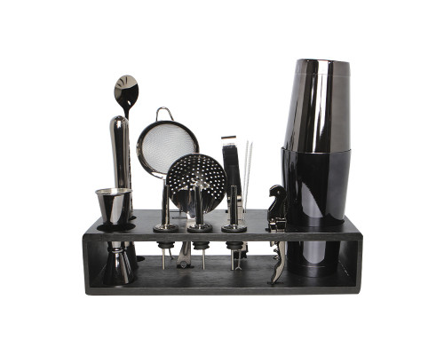 Подарочный набор для бара KM-TZS115 20 предметов барный инвентарь из нержавеющей стали Black