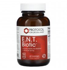 Пробіотик, ENT Biotic, Protocol for Life Balance, 1 млрд, 60 льодяників