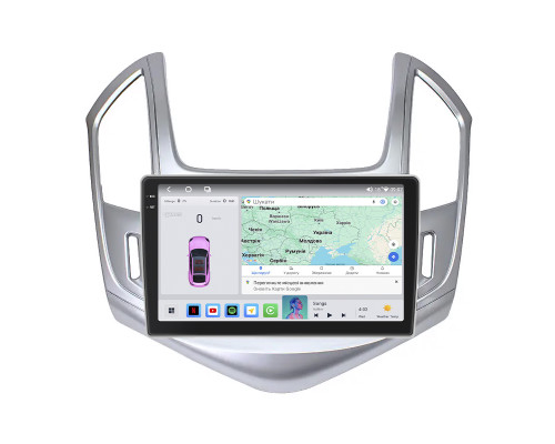 Штатная магнитола Lesko для Chevrolet Cruze I Рестайлинг 2012-2016 экран 9" 4/64 QLED CarPlay 4G Wi-Fi GPS 360 Prime