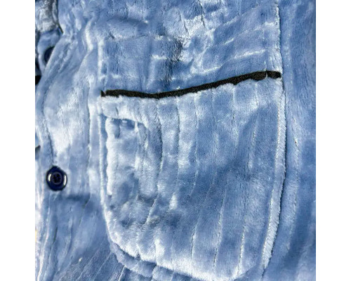 Комплект мужской пижамы CK-215 Light Blue рубашка с длинным рукавом и штанами теплая 2XL