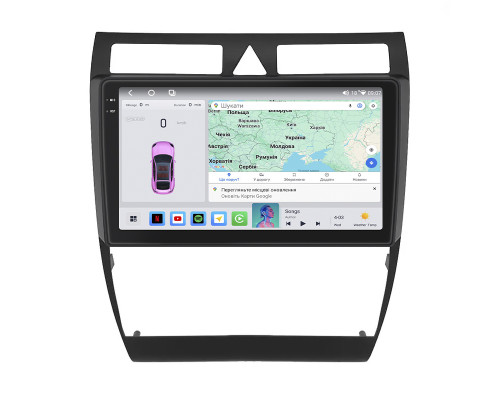 Штатная магнитола Lesko для Audi A6 allroad I (C5) 2000-2006 экран 9" 4/64 QLED CarPlay 4G Wi-Fi GPS 360 Prime