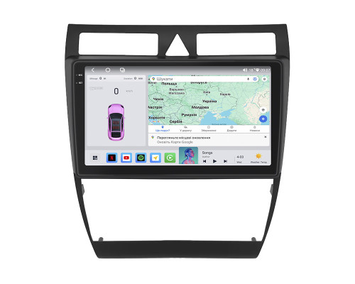 Штатная магнитола Lesko для Audi A6 II (C5) Рестайлинг 2001-2005 экран 9" 4/64 QLED CarPlay 4G Wi-Fi GPS 360 Prime