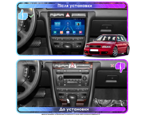 Штатная магнитола Lesko для Audi RS 6 I (C5) 2002-2006 экран 9" 2/32Gb Wi-Fi GPS Base