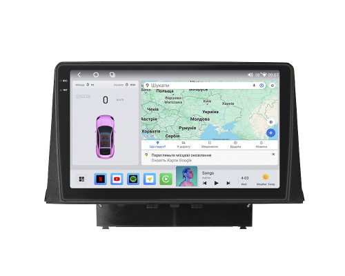 Штатная магнитола Lesko для Citroen Berlingo III 2018-н.в. экран 10" 4/64 QLED CarPlay 4G Wi-Fi GPS 360 Prime