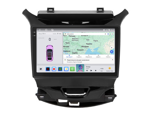 Штатная магнитола Lesko для Chevrolet Cruze II 2015-н.в. с экраном 9", CarPlay, GPS и 4G