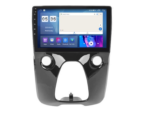 Штатная магнитола Lesko для Citroen C1 II 2014 с экраном 10", CarPlay, 4G и GPS