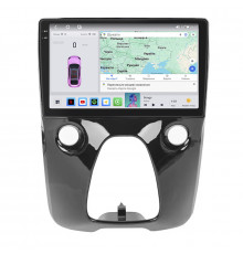 Штатная магнитола Lesko для Citroen C1 II 2014-н.в экран 10" 4/64 QLED CarPlay 4G Wi-Fi GPS 360 Prime
