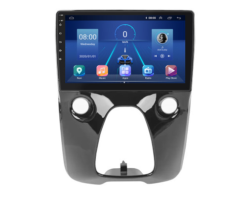 Штатная магнитола Lesko для Citroen C1 II 2014-н.в экран 10" 2/32Gb 4G Wi-Fi GPS Top